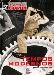 1937 - O filme Tempos Modernos, de Charlies Chaplin, é lançado. Nesse filme o ator pronunciou suas primeiras palavras no cinema. (http://pb.quebarato.com.br)