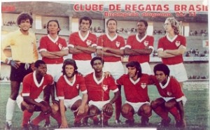 Em pé: Renato, Haroldo, Major, Bibiu, Ademir e Roberto Menezes. Agachados: Orlandinho, Reinaldo, Silva. Tadeu e Sarão.