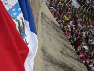 Bandeira de Alagoas no estádio do Arruda.